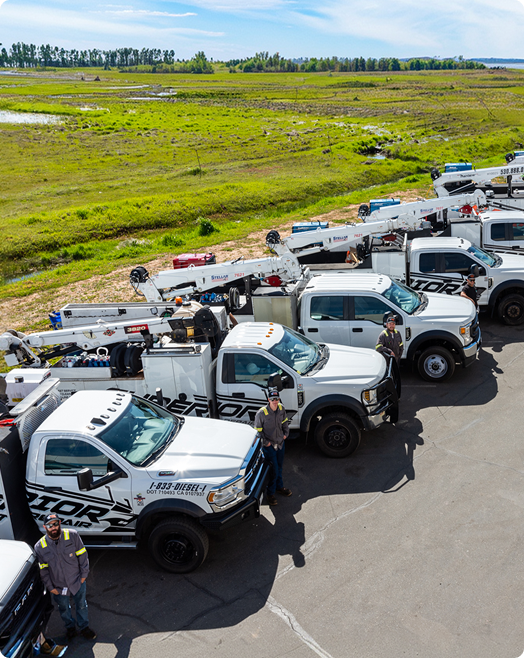 Superior Equipment Repair team and fleet trucks